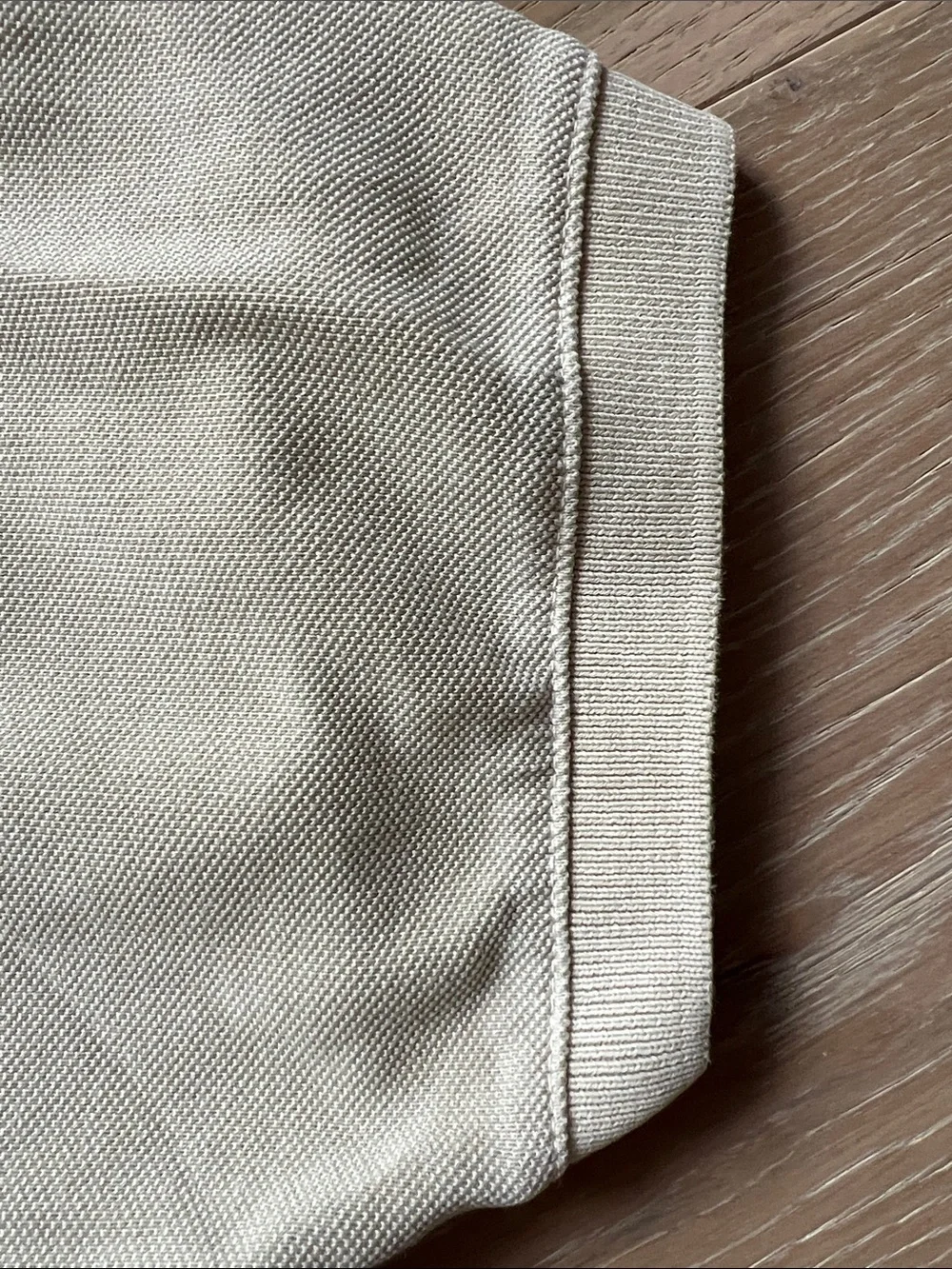Banana Republic Men’s Light Khaki Pique Polo Shirt Short Sleeve Classic Fit Sz L